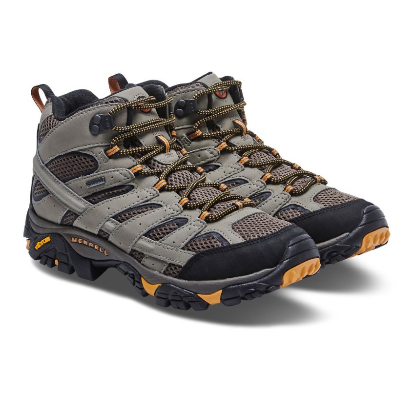 Chaussures Randonnée Merrell Moab 2 Mid GORE-TEX Vert Foncé Olive Homme | J.P.HTQZ